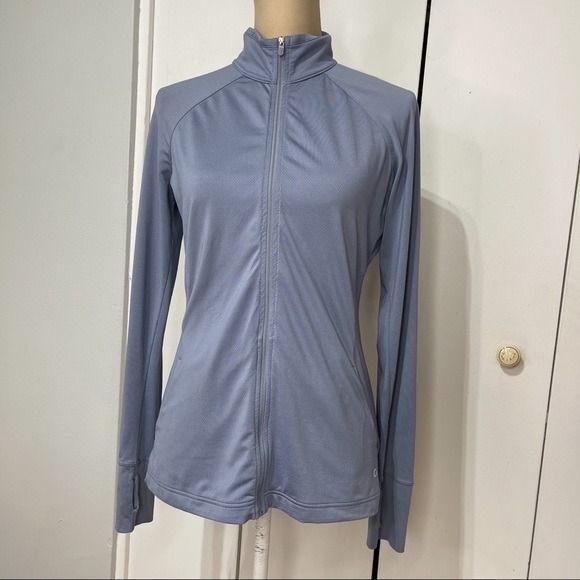 Womens Gap fit full zip Sweater jacket grey Small turtleneck long  sleeve - Picture 1 of 12